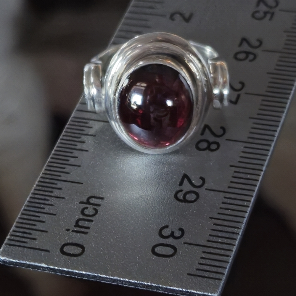 Nicky Butler 925 Sterling Silver Mozambique Garnet Designer Ring Size 6 Vintage - Picture 14 of 15